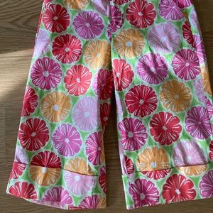 Lilly Pulitzer Juice Stand Citrus Floral Tropical Capris